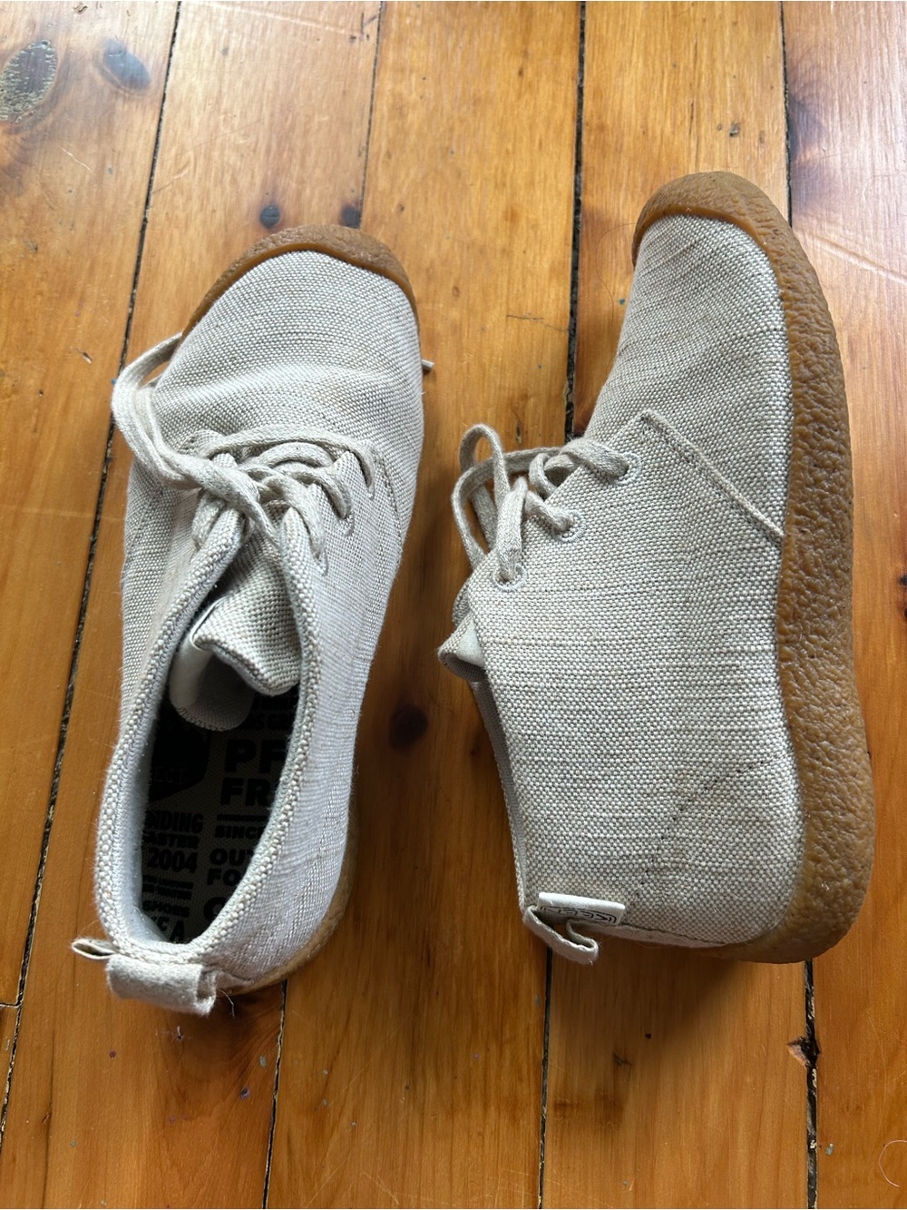 Keen Moosey Chukka Canvas natural canvas 7.5 ankle boots beige